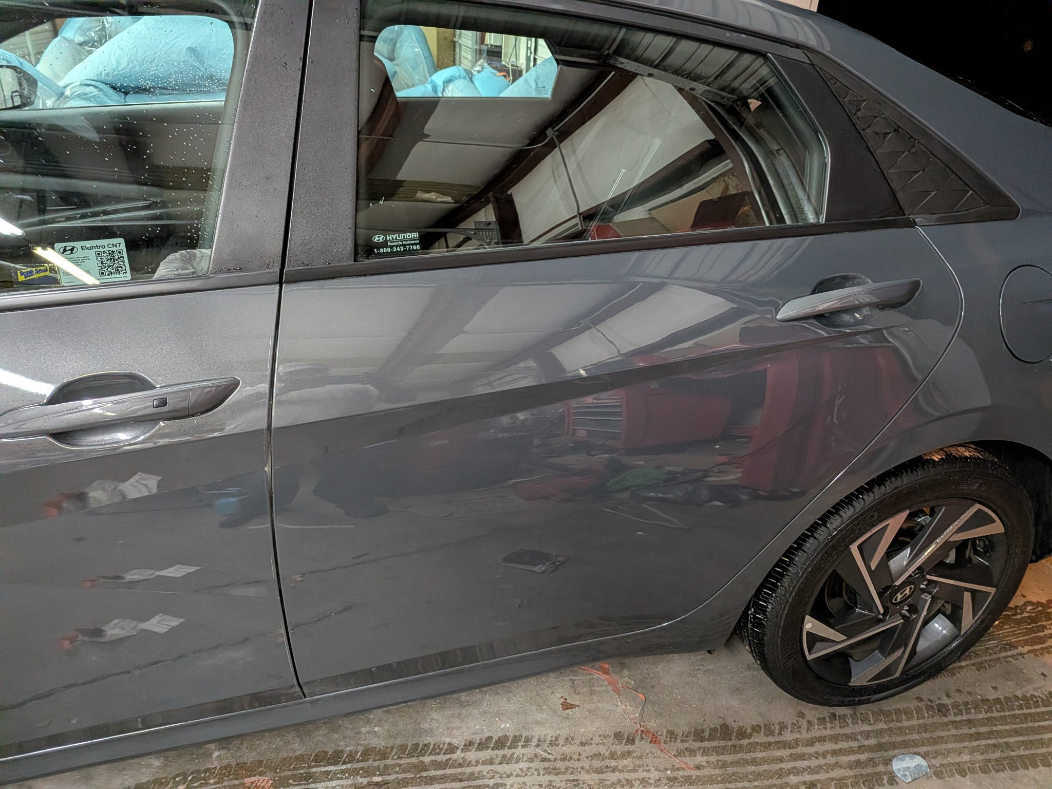 Hyundai Elantra door after dent repair